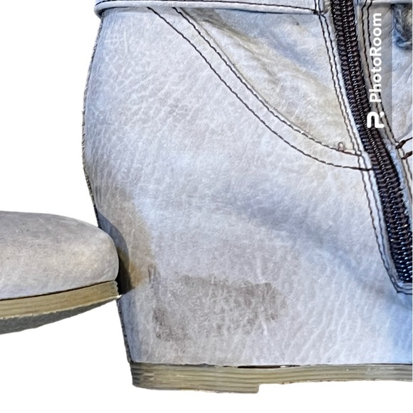 Napoleoni Womens  Gray Suede Knee High Boots Size 39‎ (8.5 US) Made In Italy - Picture 6 of 12